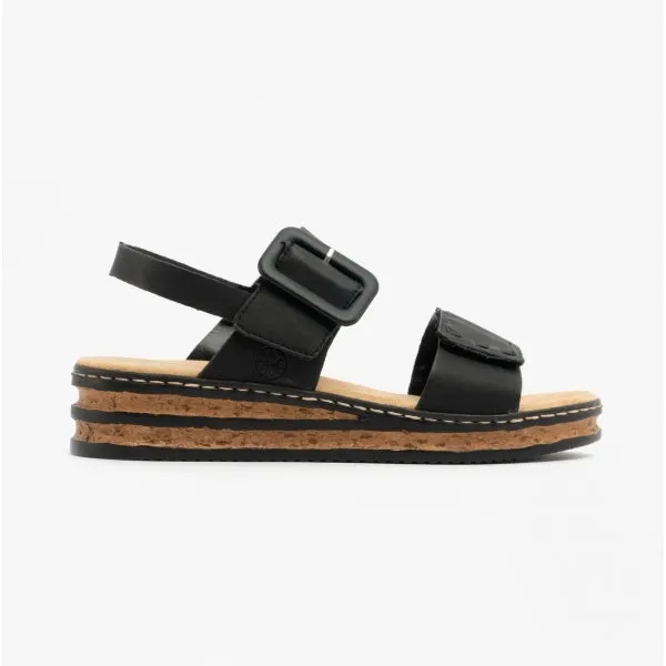 62950-00 Ladies Slingback Sandals Black