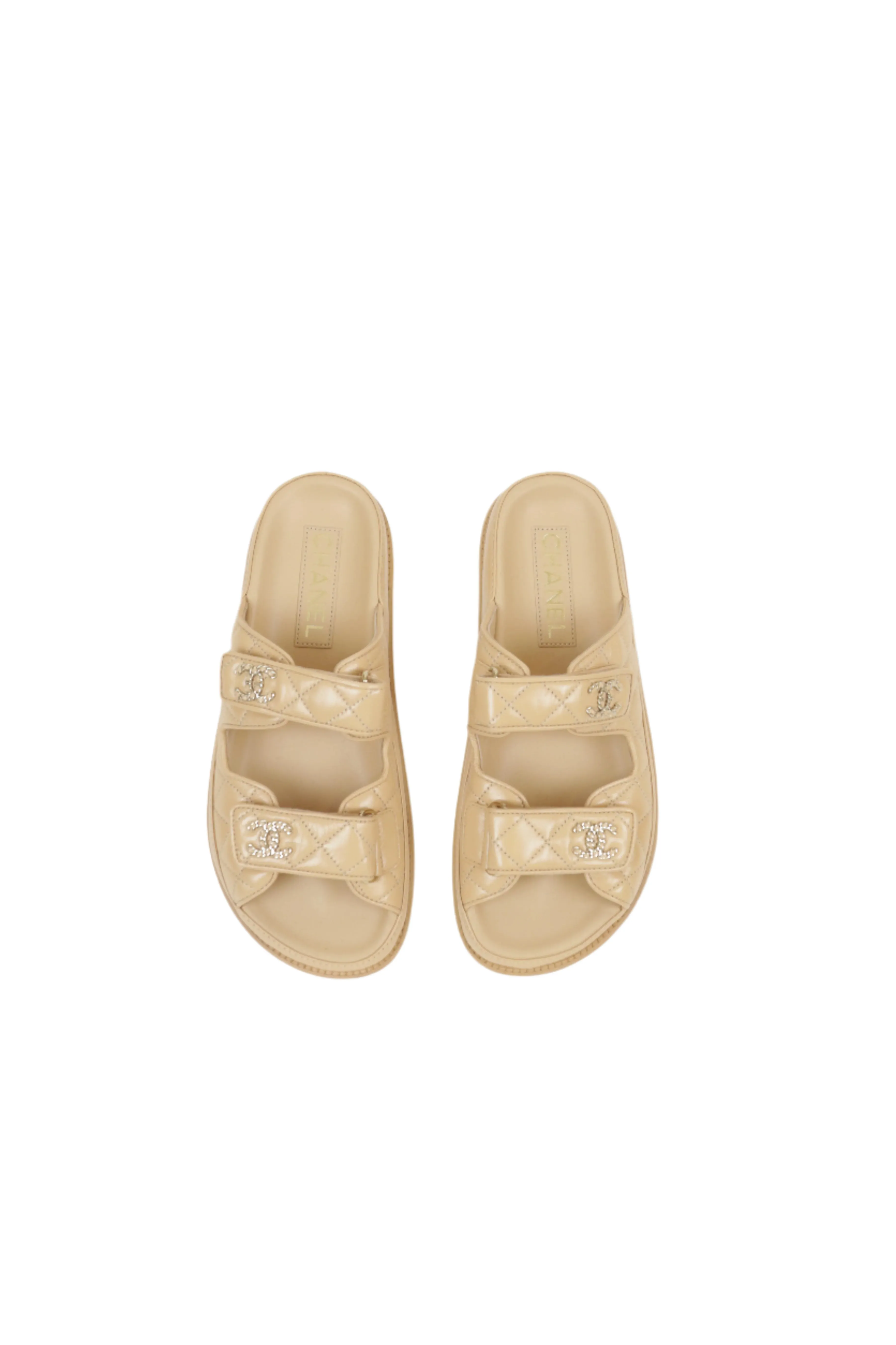 Chanel Nude Slip On Mules