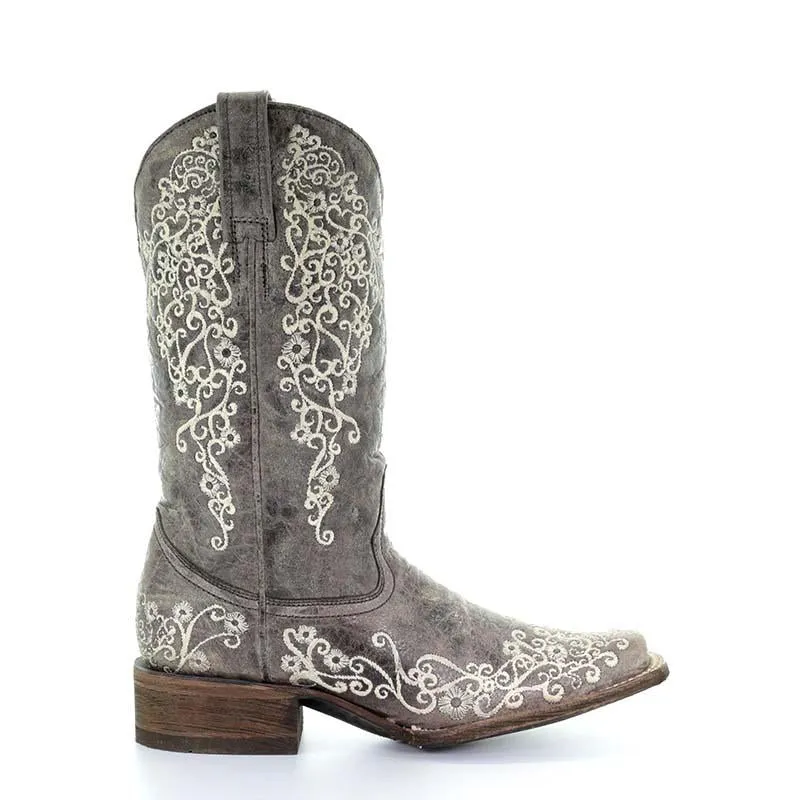 Corral Crater Bone Embroidery Western Boot