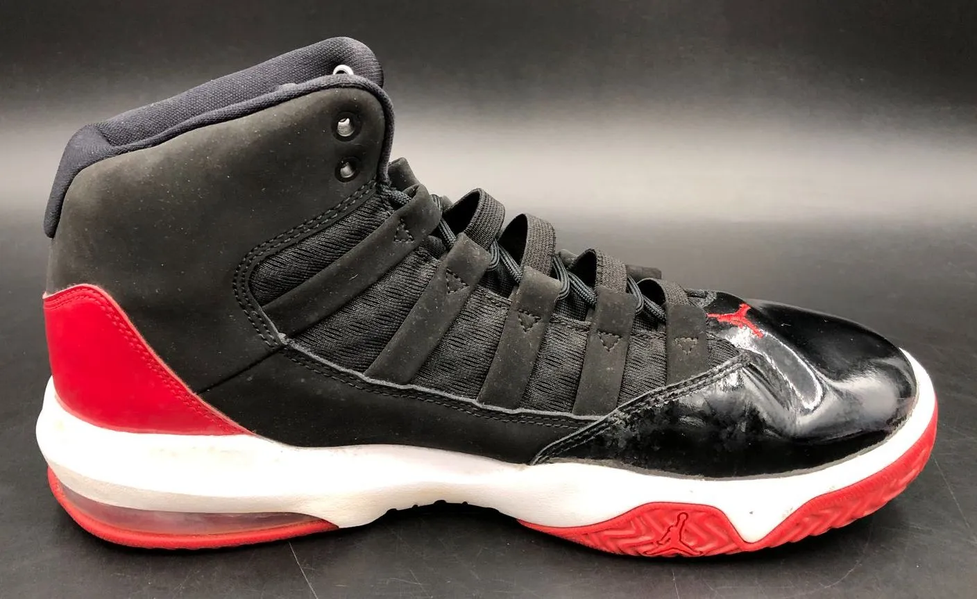 Nike Air Jordan Max Aura Men's 'Black' & Red/White Sneakers - Size 8 ( COA)