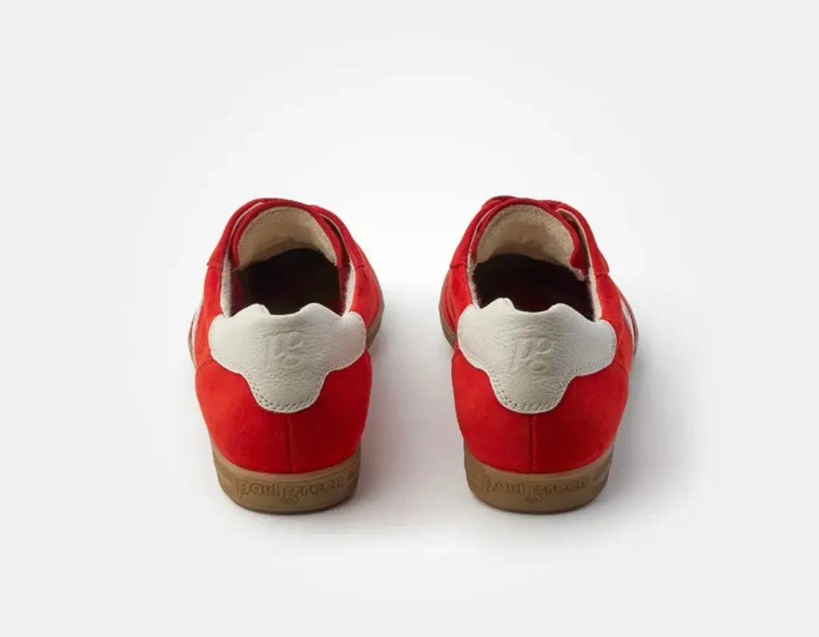 Paul green red suede leather sneakers
