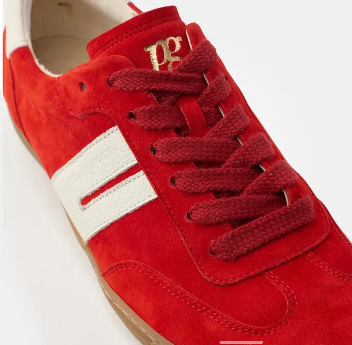 Paul green red suede leather sneakers