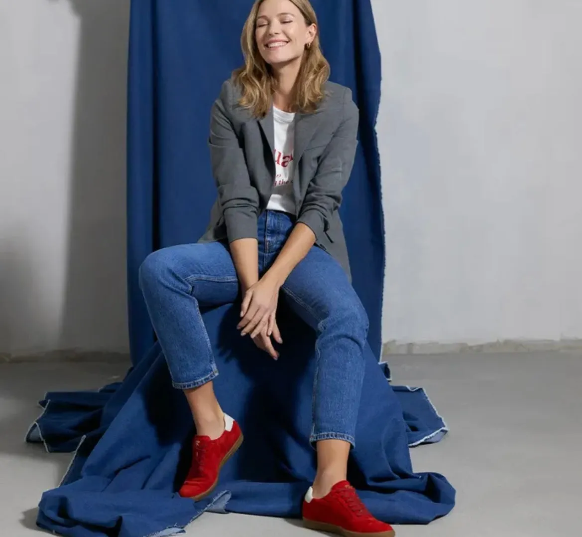 Paul green red suede leather sneakers