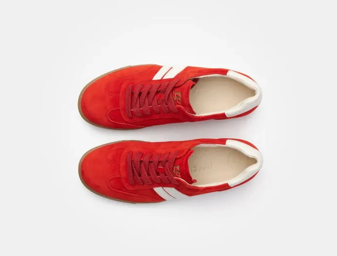 Paul green red suede leather sneakers