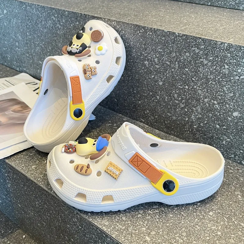 Wholesale Cute Cartoon Low Heel Non-slip Breathable Clogs