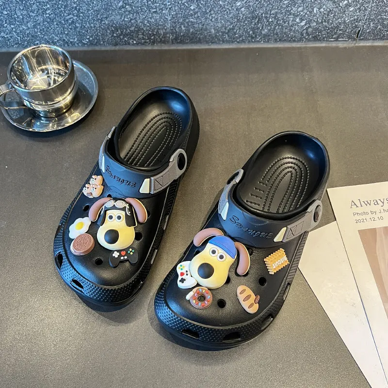 Wholesale Cute Cartoon Low Heel Non-slip Breathable Clogs